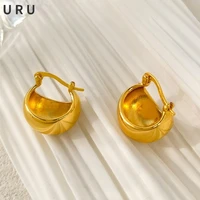 fashion jewelry geometric drop earrings new pretty design high quality brass metal thick plated golden color women earrings