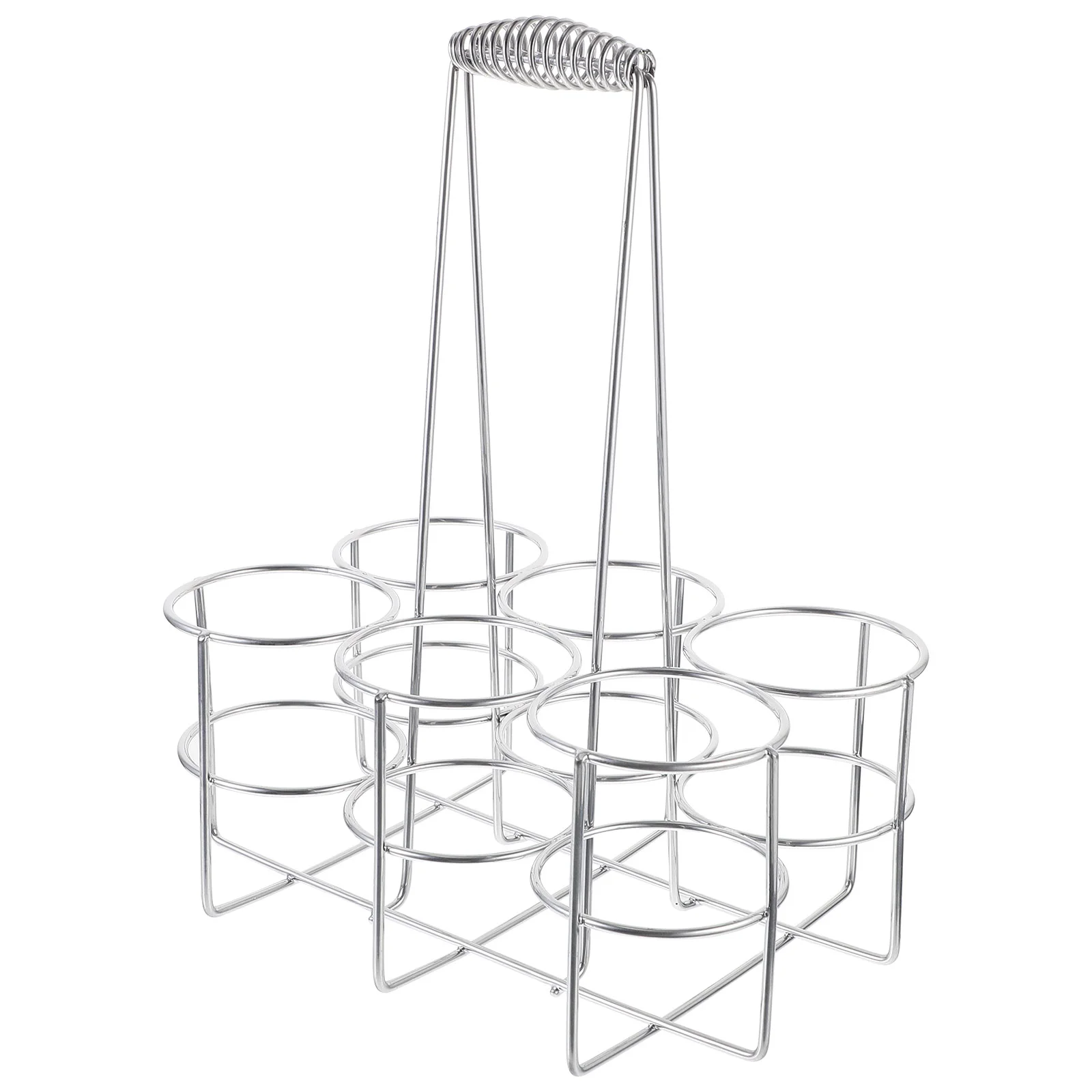 

6 Slots Wire Organizers Cords Metal Can Holder Restaurant Beer Bottle Server Bar