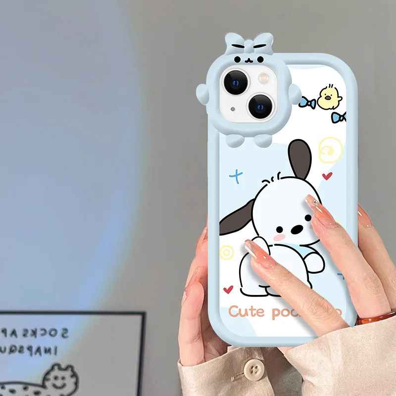 

Small Monster Camera Frame Cute Dog Phone Case For iPhone 14 13 12 11 Pro Max Mini X XS XR 7 8 6 Plus SE Anti Fall iPhone Case