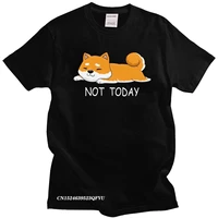 funny not today shiba inu for men camisas mend japanese breed dog lover tshirt humor cotton tee pet owner t shirt