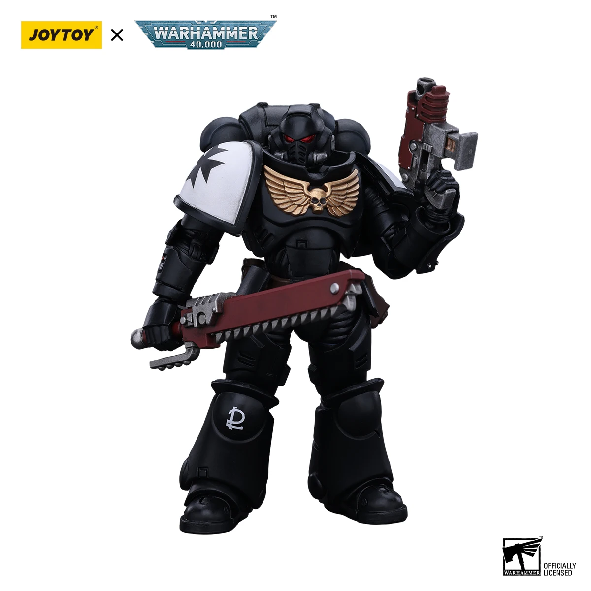 Фото [В НАЛИЧИИ] JOYTOY Warhammer 40K 1/18 Фигурка Космическая морская пехота Черные тамплиеры Outriders Brother Valtus Аниме Военная модель №1
