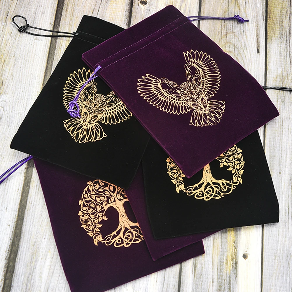 

Velvet Tarots Card Energy Crystal Storage Bag Witch Divination Accessories Drawstring Package Tarot Cards Supplies Jewelry Bag