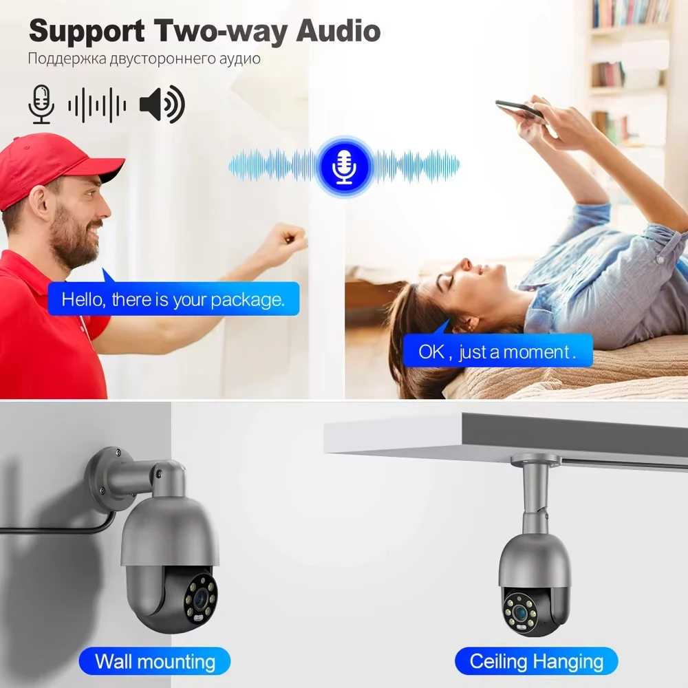 Водонепроницаемая наружная камера видеонаблюдения для системы POE