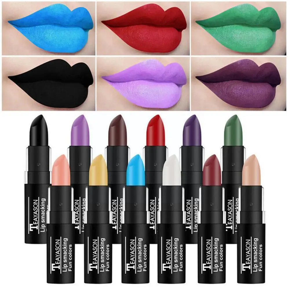 

12Color Matte Waterproof Velvet Nude Lipstick Sexy Red Red Non-stick Pigments Brown Rose Lip Mud Cup Gloss Durable Lip Make Y1P9