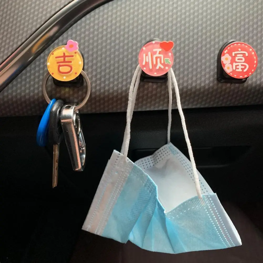 

Wall Hanger Chic Interior Round Self Adhesive Car Wall Hook Hanger Household Supplies Car Sticky Hook Car Hanger