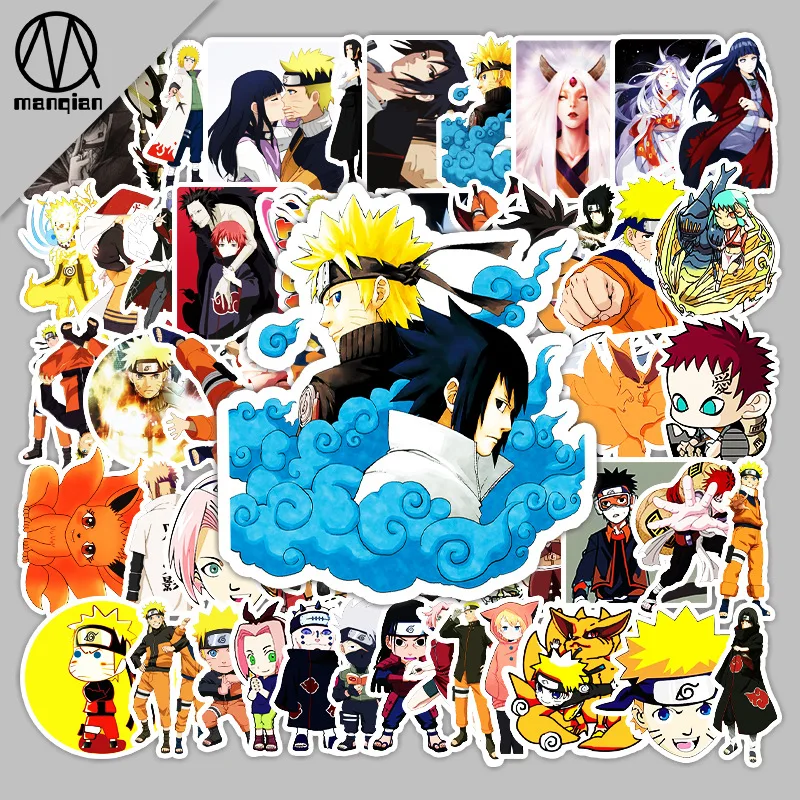 

Naruto Anime Stickers Uzumaki Naruto Kakashi Uchiha Sasuke Itachi Kawaii Cartoon Waterproof Stiker Toys Children Toy Gifts 62pcs