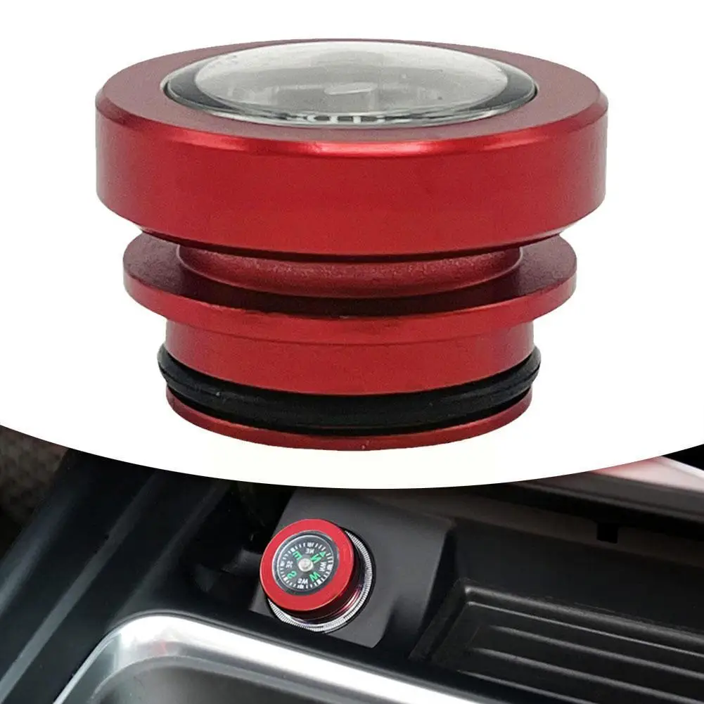 12v Universal Car Cigarette Lighter Button Cover Accessories Compass Cigarette Button Car Lighter Plug B2e0