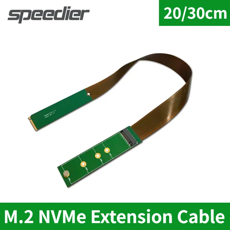 Полная скорость M.2 Nvme Удлинительный кабель M.2/4x Ngff M-Key 2242/2280 SSD Райзер карта расширения адаптер тестовый удлинитель гибкий FPC 20/30 см