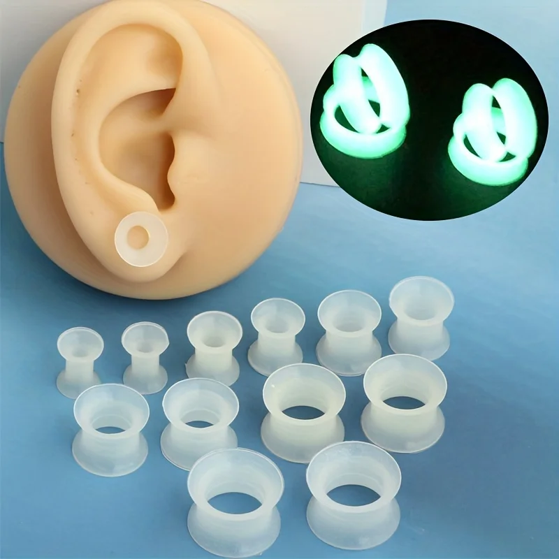 12pcs 6 - 16 мм Ночные силиконовые затычки для ушей Простой стиль уши Увеличитель