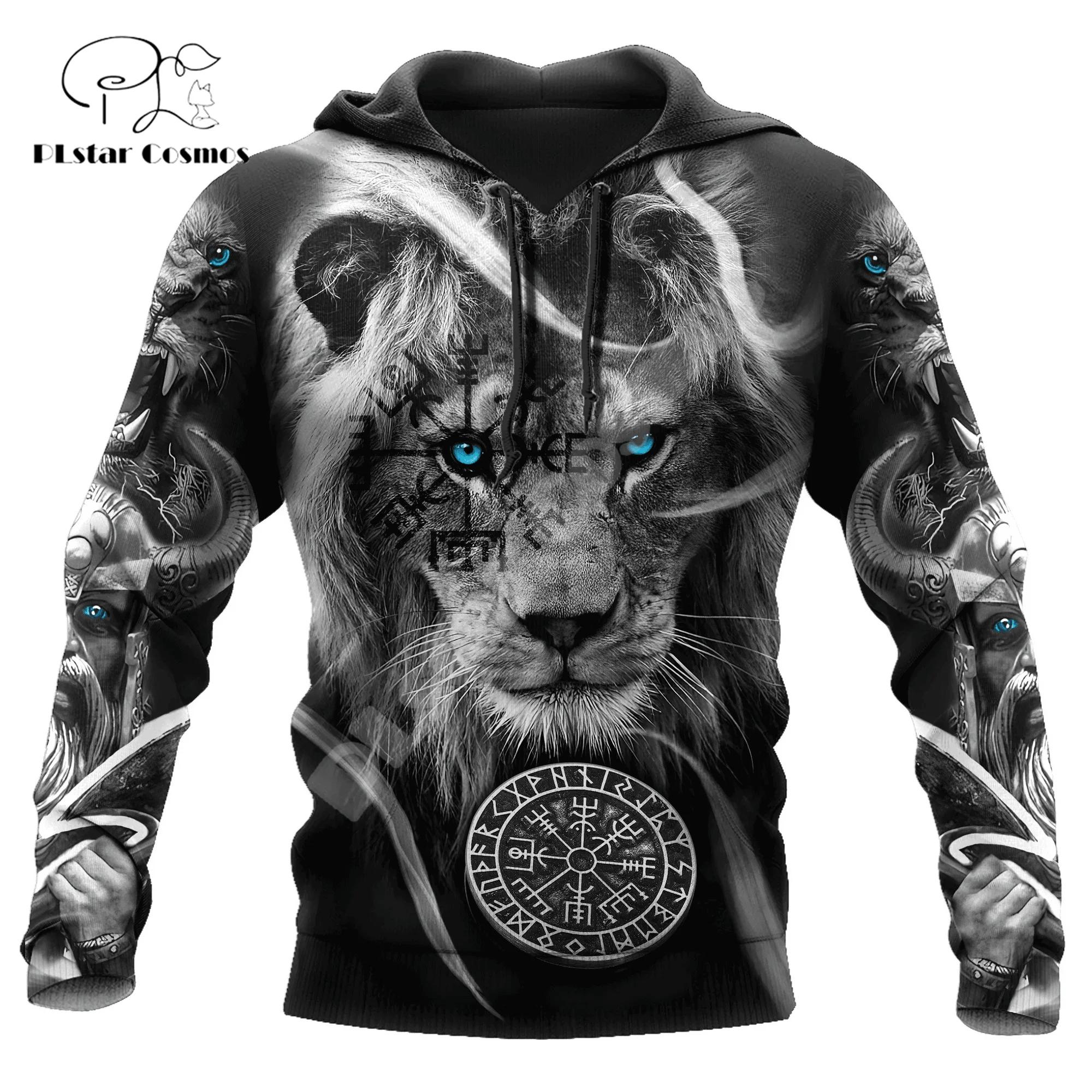 NewFashion новейшая Скандинавская мифология воин один Фенрир волк тату 3DPrint мужской/женский пуловер Харадзюку Повседневная куртка толстовки Q10