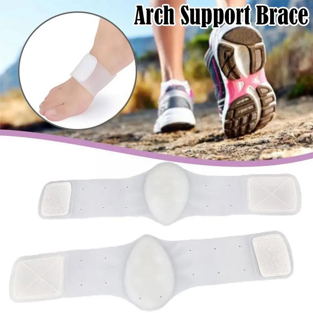 

1 Pair Arch Support Brace Non-Slip Sole Foot Arch Support Foot Aid Plantar Soles Massage Heel Cushion Fasciitis Pain L3D0