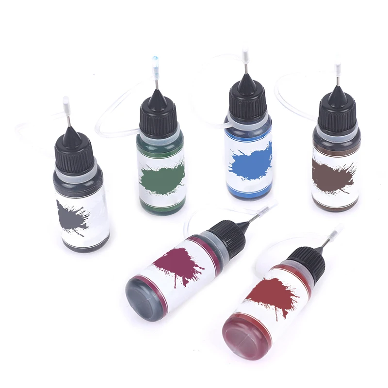 

10 мл временная татуировка хной сок чернила натуральный органический фруктовый гель для краски тела, стойкая безопасная Водонепроницаемая DIY тату паста 6 цветов