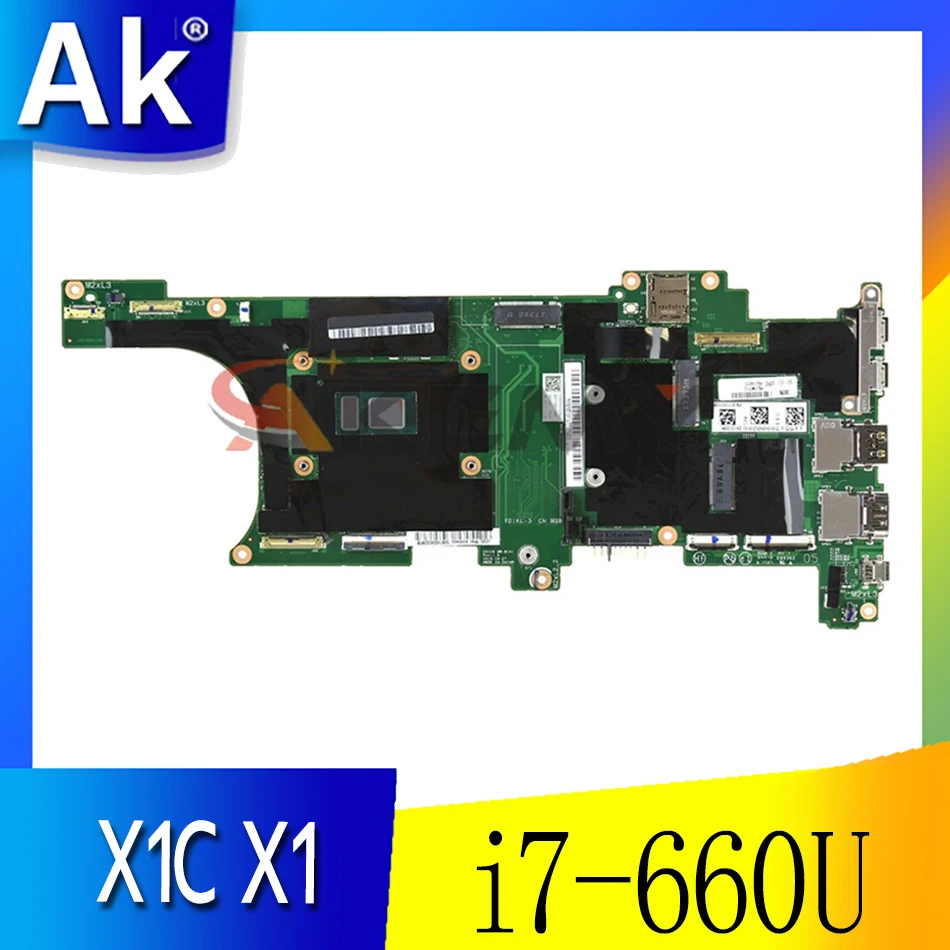

DX120 NM-B141 For Lenovo Thinkpad X1C X1 Carbon 5th 2017 Laptop Motherboard With i7-660U 8GB-RAM FRU 01LV451 01HY005 Test ok
