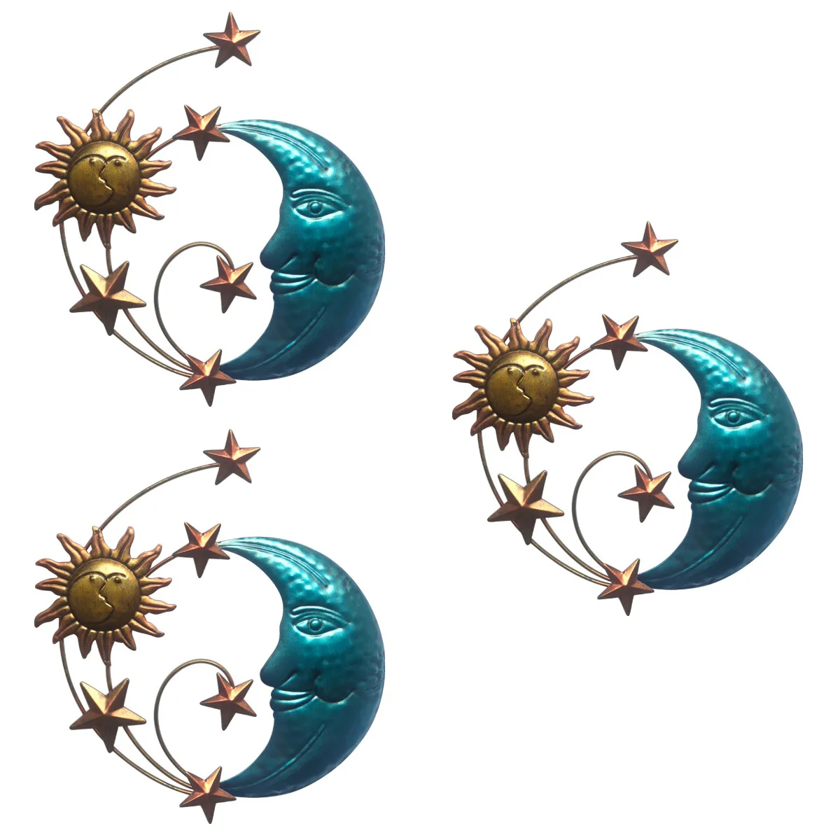 

3pcs Iron Art Wall Hanging Decoration Indoor Outdoor Decorations Iron Craft