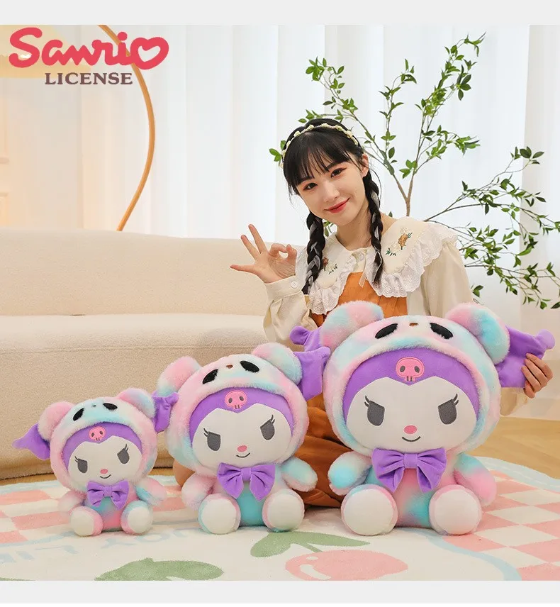 

30 ~ 50 см Sanrio Kawaii Kuromi плюшевые игрушки Мультяшные куклы Животные Мягкие набивные подушки игрушки декор комнаты кавайные подарки на день рождения