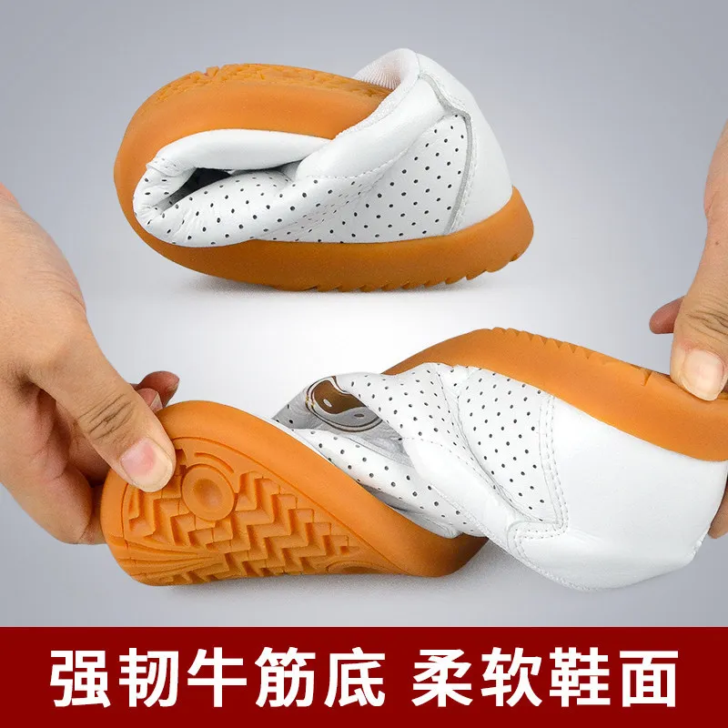 Cowhide Women Men Martial Arts Tai Ji Wing Chun Shoes Exercise Fitness Jogger Casual Sneakers Wushu Kungfu Taewondo Karate Shoes