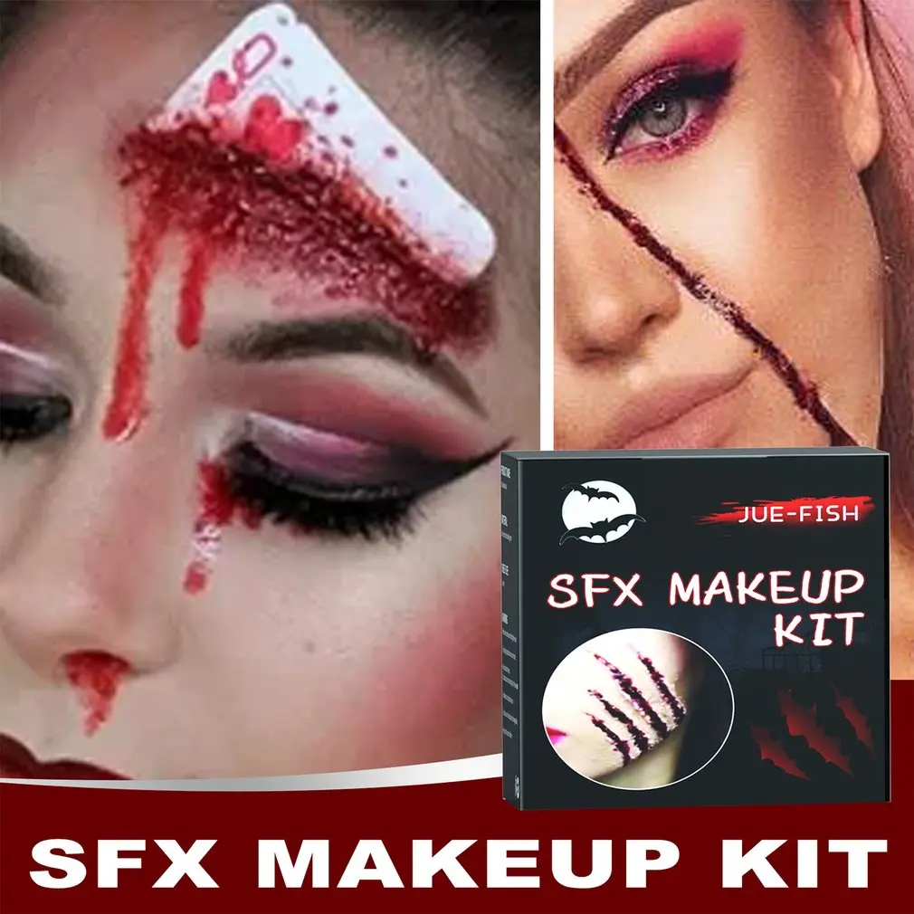 

Halloween Face Paint Makeup Kit Cosplay Skin Wax Plasma Scar Painted Horror Make Up Dress Up Set Temporary Tattoo Make-up Tool