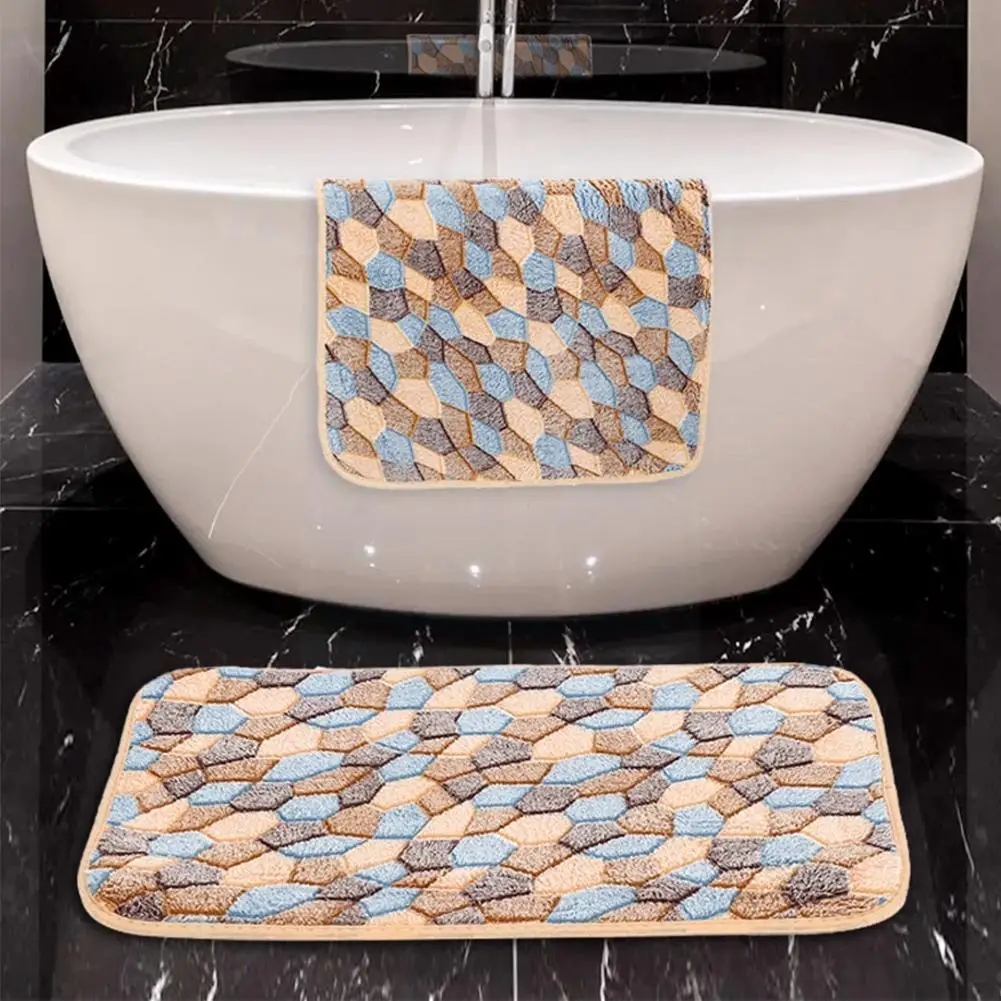 

Flannel Carpet Bathroom Bathroom Non-slip Absorbent Room Living Mat Decorations Christmas Carpet Floor Sofa Floor Kitchen Y0f4