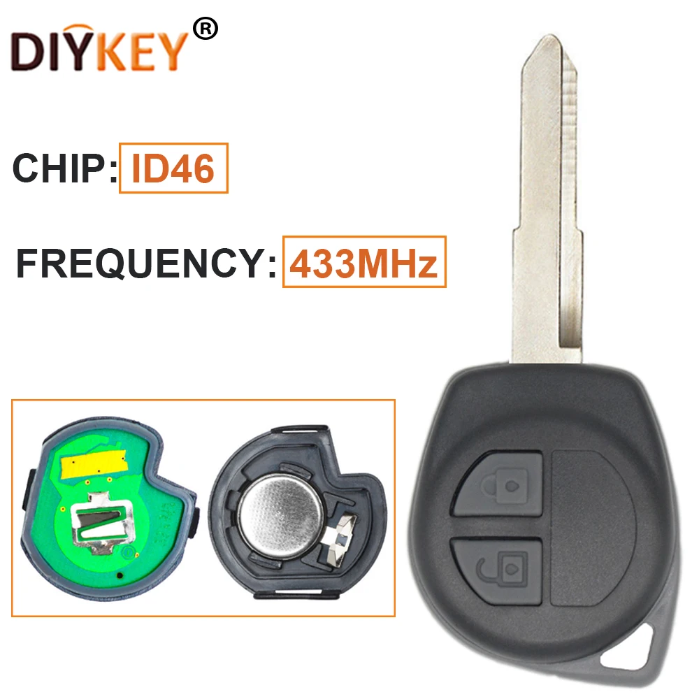 

Запасная деталь для Suzuki SX4 Swift 433-2005 с 2 кнопками, 2013 МГц, чип ID46, DIYKEY