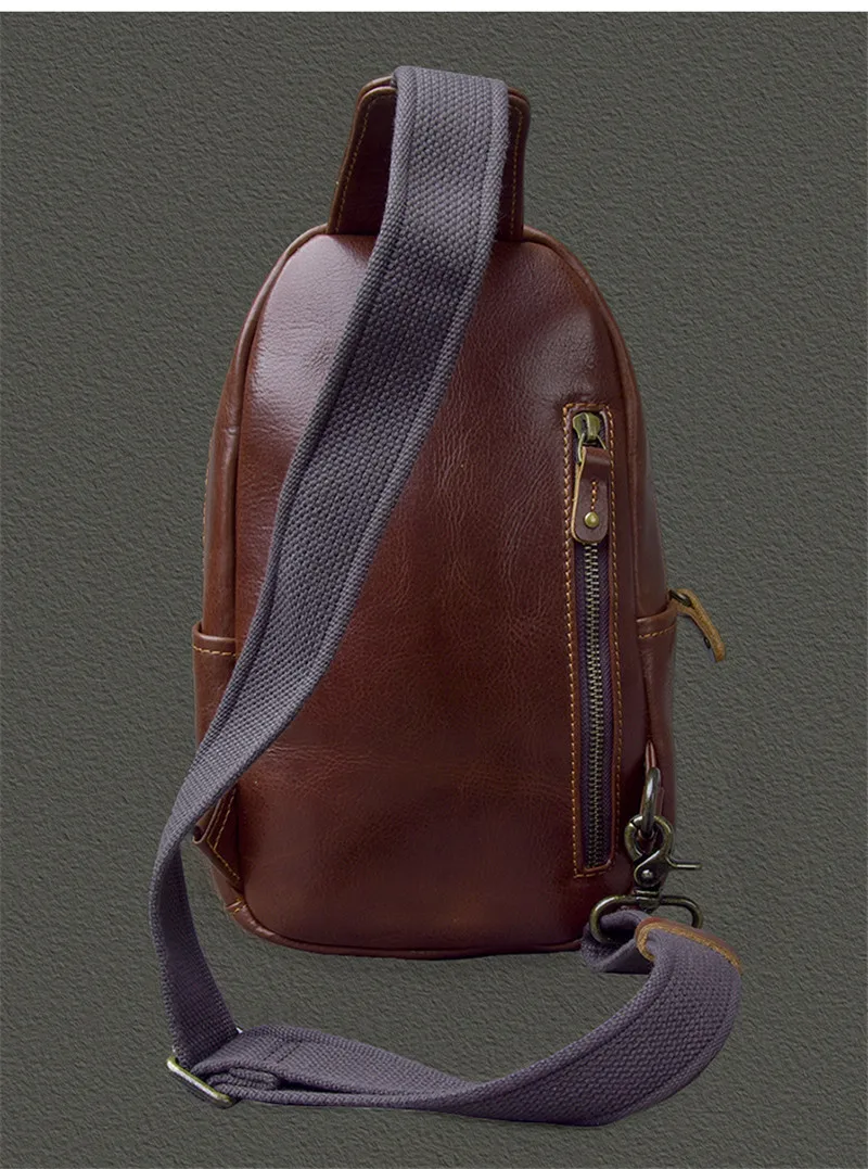 PNDME casual vintage luxury genuine leather men's chest bag outdoor travel designer real cowhide daily sports crossbody bag