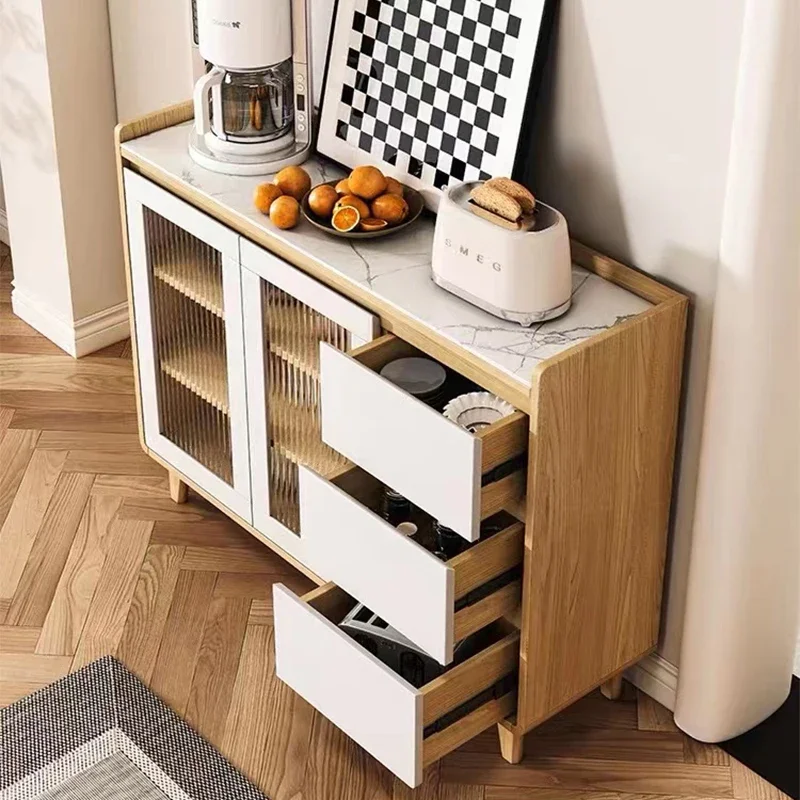 Стеклянные шкафы для гостиной из массива дерева ящик хранения кладовой витрина