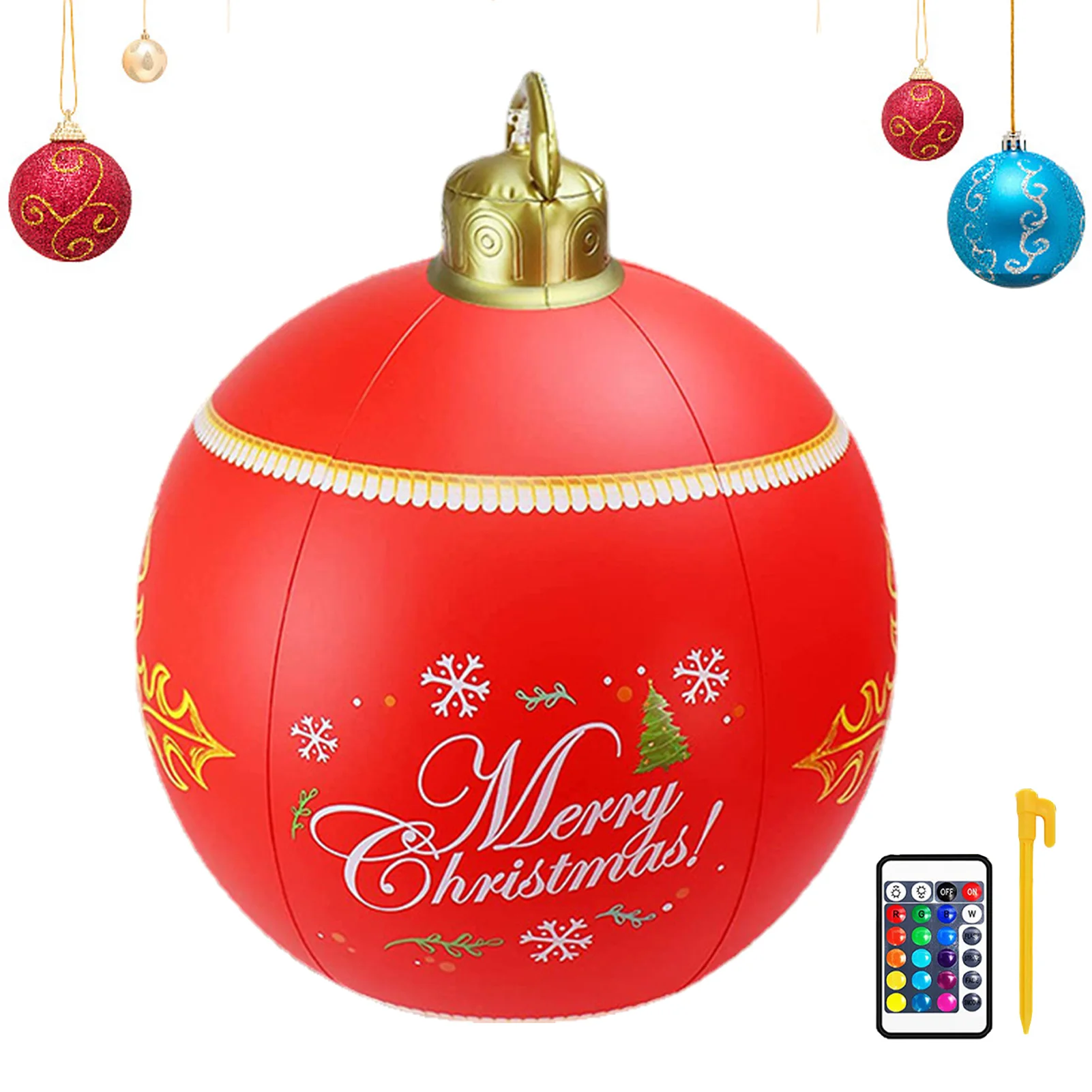 

Светящийся надувной Рождественский шар из ПВХ, светодиодный светильник, встроенный надувной Рождественский шар, уличное Рождественское ук...