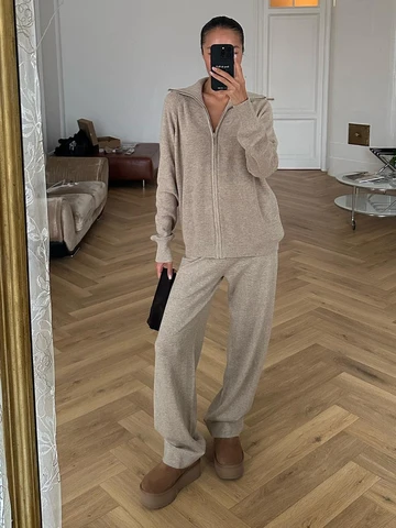 Bornladies женский вязаный кардиган и брюки