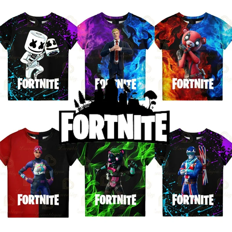 

T Shirt Summer Fortnite Battle Royal Victory Men Women Kids T-shirt Hero Game 3D Print Tops Boys Girls Cartoon Tops Baby Clothes