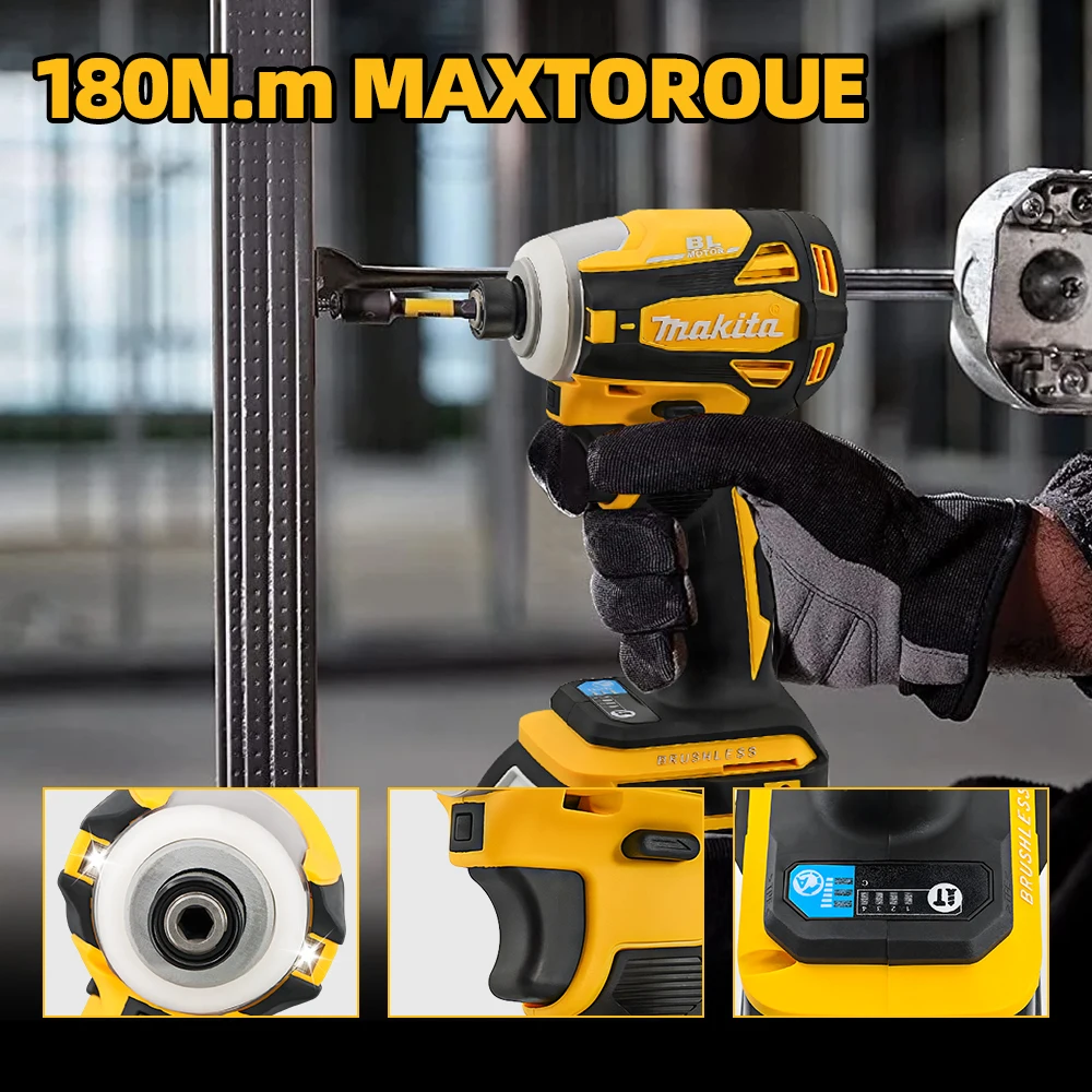 Makita DTD172 Бесщеточный ударный шуруповерт Перезаряжаемая беспроводная