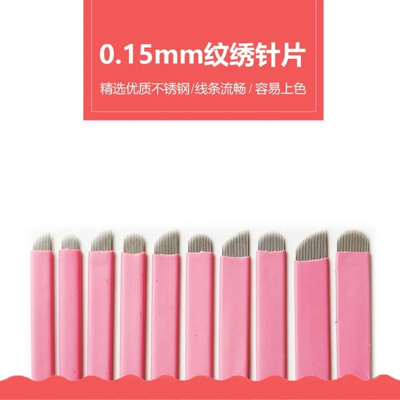 

Одноразовые микроблейдинг Sdotter, 50 шт., гибкая тату-игла 0,15 мм, 12 дюймов, детали для бровей, ручка с лезвием