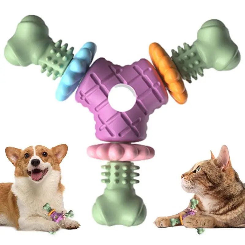 

Dog Chew Toy Bone Clean Teeth Rubber Bone Chew Toy Toughest Natural TRP Dog Interactive Dog Toys Teeth Cleaning Chews For Large