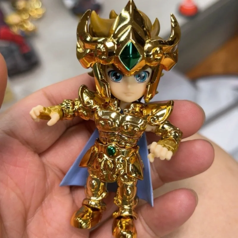 Фото Новое поступление, версия игрушки Saint Seiya, мультяшная фигурка, Лев, Стрелец, Дева, суставы, подвижная модель, украшение, рождественские подарки №2