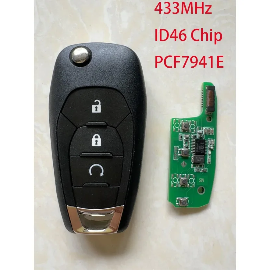 PCF7941 433MHz 46Chip Remote Car Key For Chevrolet Colorado GM Cruze Onix Malibu Trailblazer Tracker Aveo Cobalt Prisma Trax
