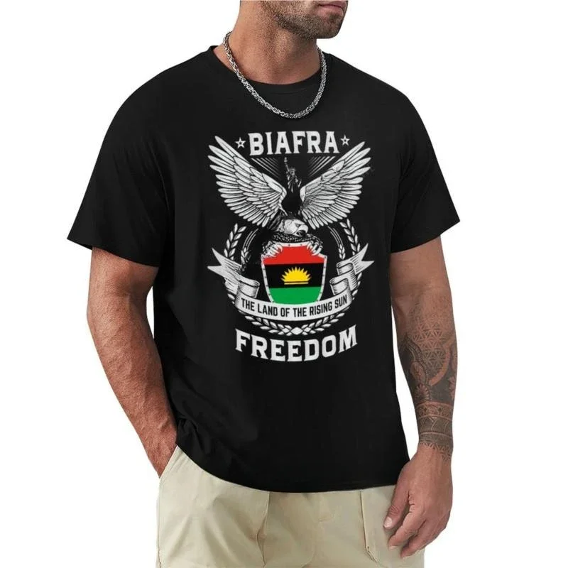 Летняя мужская футболка брендовый топ с флагом BIAFRA FREEDOM графикой новое издание