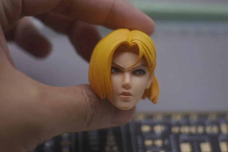 

SNK1/6 King of the Fighters 97 Blue Mary TS-XZZ-001 Squint Head Sculpture Carving Model Fit 12" Female Body Action