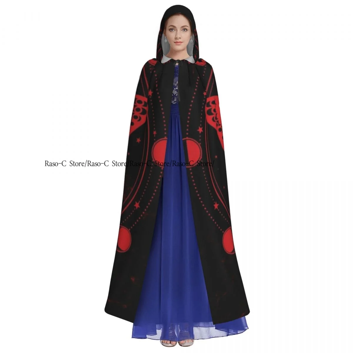 Накидка с капюшоном страшная бабочка мертвой головы моли Волшебная пентаграмма