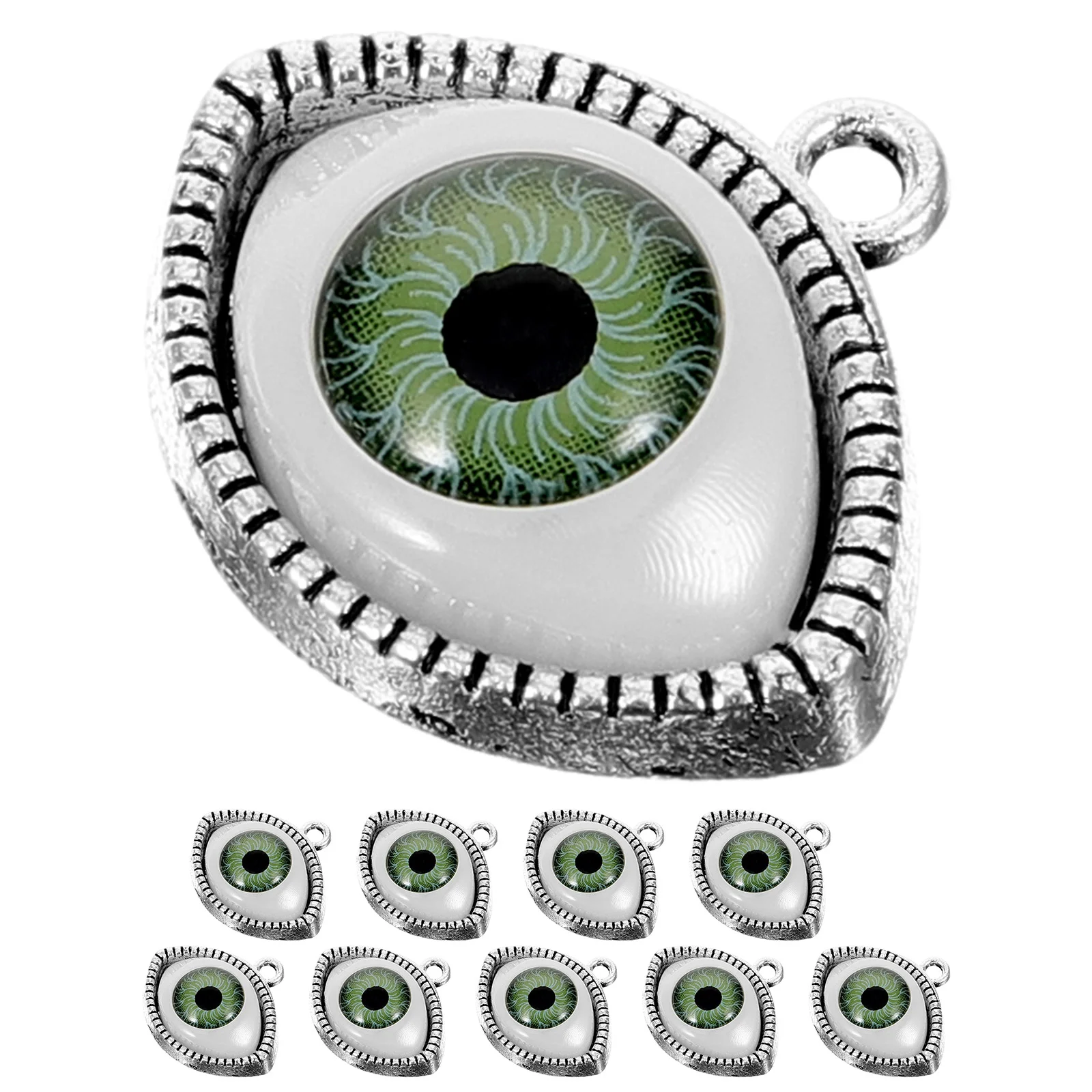 

10Pcs Decorative Evil Eye Pendants Necklace DIY Charm Bracelet Evil Eye Pendants Jewelry Making Charms