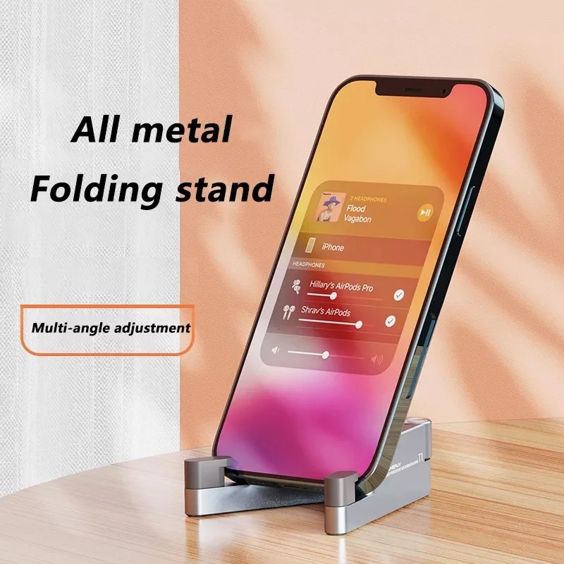 

Universal Mini Size Aluminum Portable Folding Desk Mount Holder Tablet Bracket Mobile Phone Cradle Foldable Stand for Cellphone