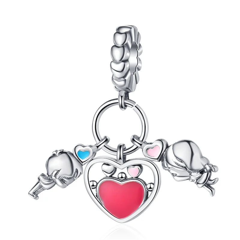 Лидер продаж зеленые бусины Lucky Clover подвеска для влюбленных и лучших друзей