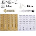 50 шт., одноразовые стерильные ампулы для наполнения губ гиалуроновой кислотой, 0,3 мл, 0,5 мл