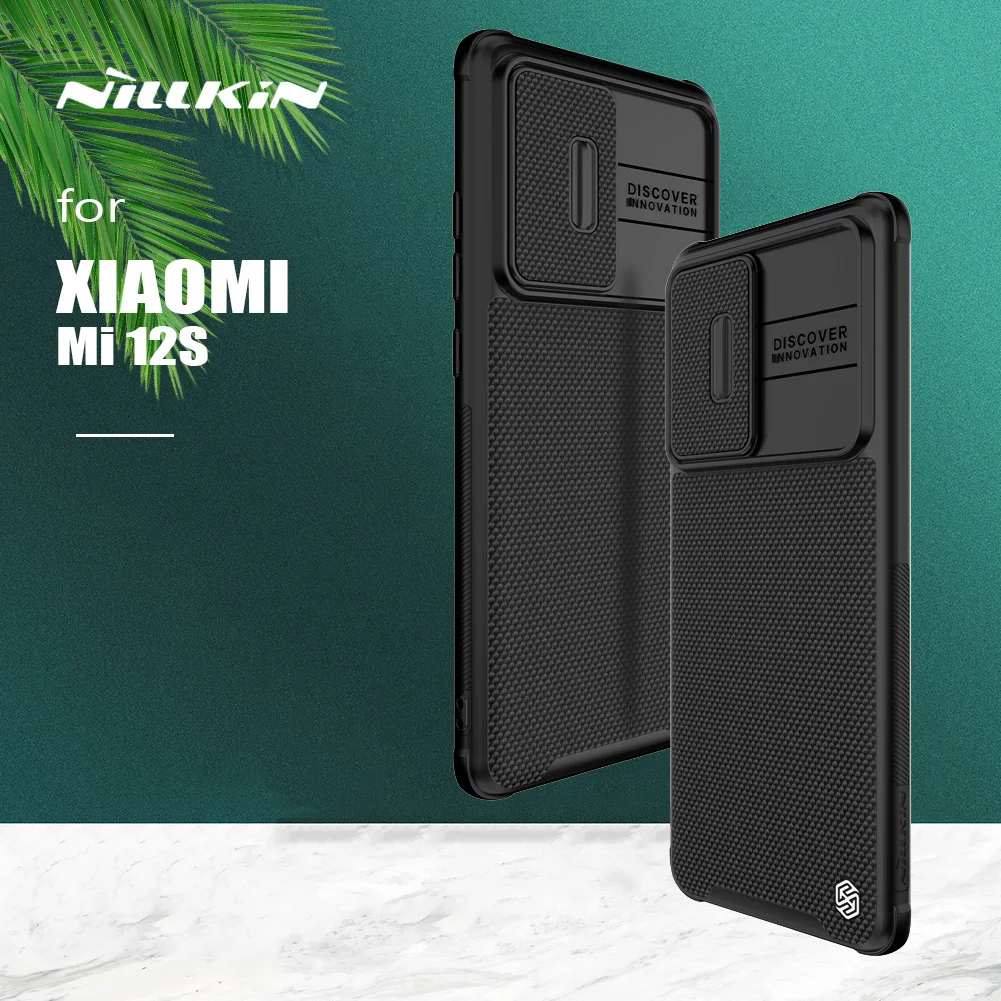 

Чехол для Xiaomi Mi 12S, текстурированный нейлоновый чехол Nillkin для камеры, деловой мягкий чехол из ТПУ с краями для Xiaomi Mi 12S Mi12S, чехол