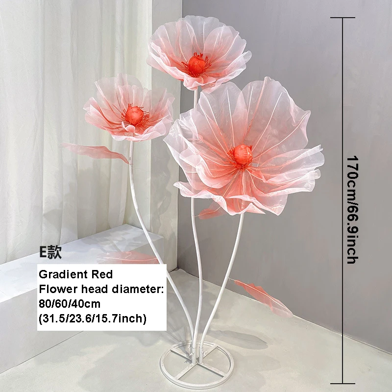 3 шт. 170 см свадебные реквизиты шелковые цветы для улицы свадьба дорога свинцовый