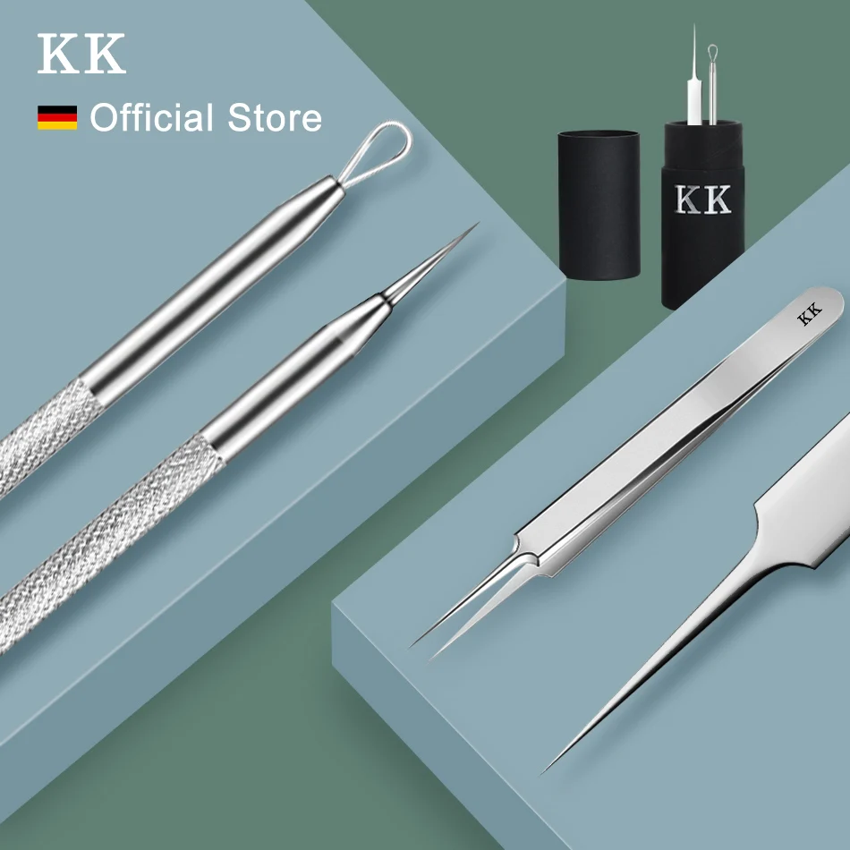 

KK Blackhead Remover Acne Removal Needle Professional Stainless Steel Pimple Spot Popper Tools Makeup Set Skin Care Beauty Face