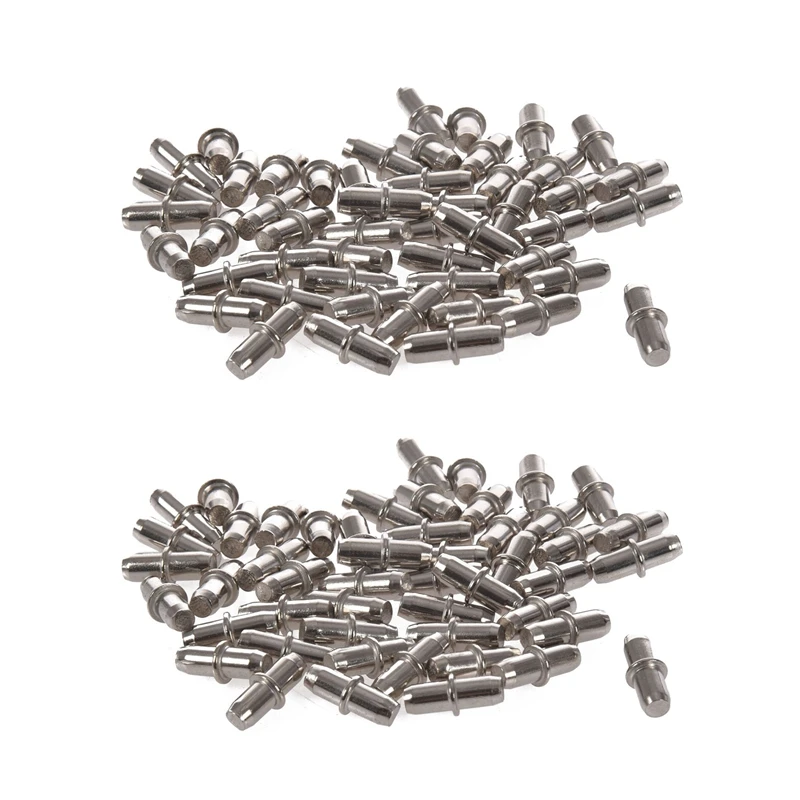 

JFBL Hot 100Pc Cabinet Cupboard Wooden Chopping Shelf Support Pins Nails 16Mm X 5Mm