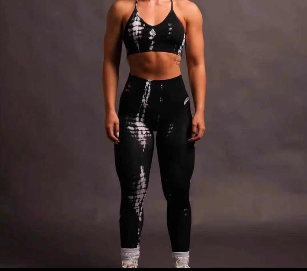 Darc Women Sport Shorts New Tie Dyed Tight Leggings Wolf Print Darc She Women Shorts Gym Fitness Pants Limited Number