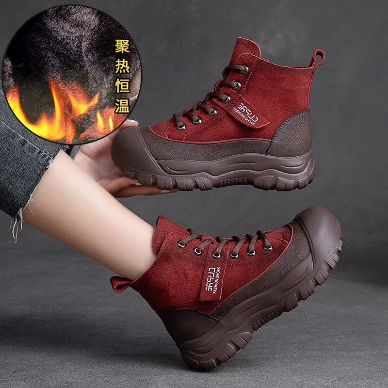 Ботильоны женские на толстом каблуке со шнуровкой и боковой молнией