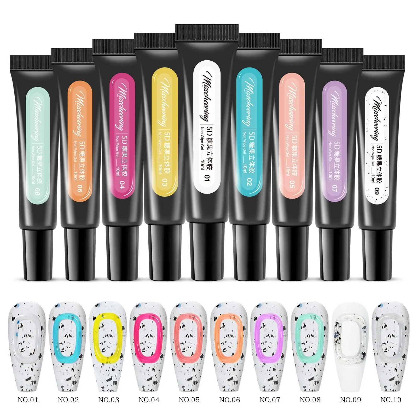 

15ml Nail Decoration Phototherapy Glue Elastic 5D Gel Candy Macaron Nail Polish 10 Gel Nail DIY Glue Translucent Color N5B2