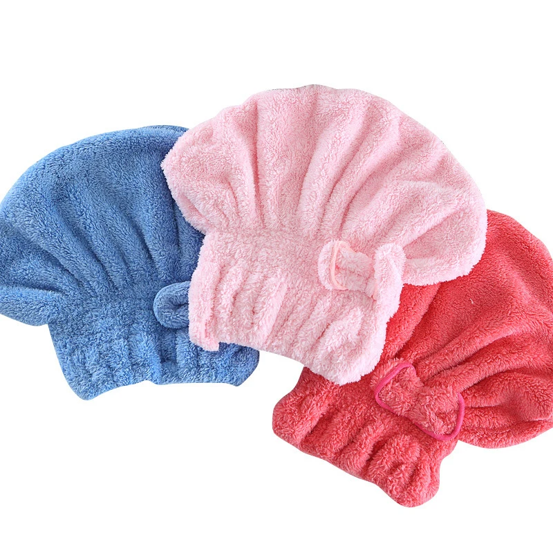 

1 Pc High Density Coral Velvet Quick Dry Hair Cap Bow Towel Bath Cap Bath Tub Bathroom Accessories