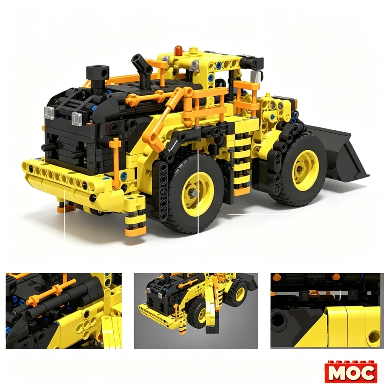 892 детали MOC Городская строительная техника: Колесный погрузчик L350h, модель Technic, конструктор, развивающая игрушка для самостоятельной сборки, подарок (art.: 3920dab23ae7d) - 3920dab23ae7d