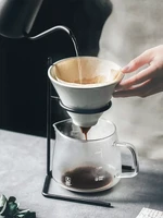 v60 espresso coffee filter reusable ceramics coffee dripper funnel drip coffee maker with holder coffeeware coffee accessories